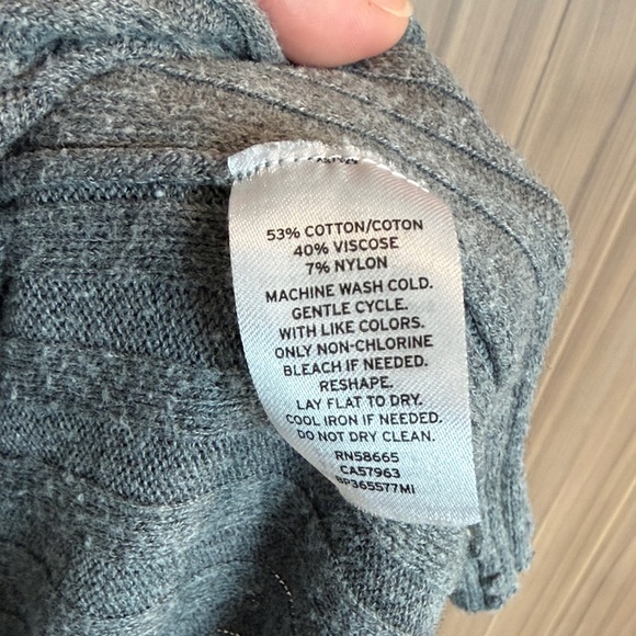 BP Gray Open-Front Ribbed Cardigan - Picture 4 of 5